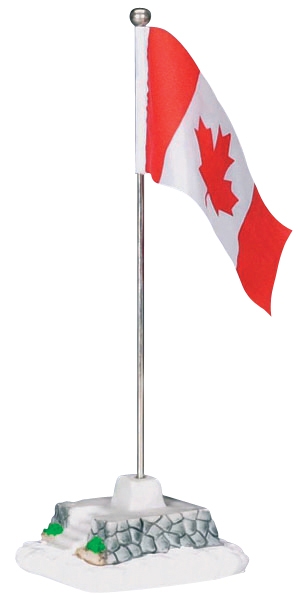 Canadian Flag Pole Lemax Village