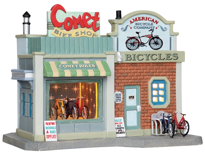 Comet Bike Shop Lemax Village
