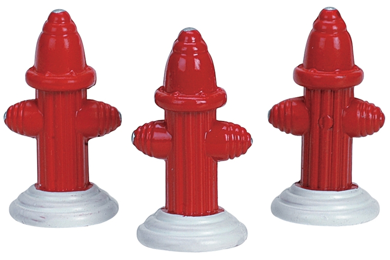 Metal Fire Hydrant, Set Of 3 Lemax Village